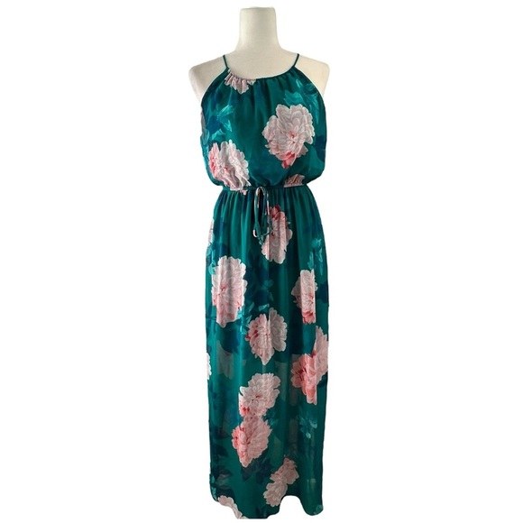 Sweet Storm Pink Halter Maxi Dress Resort Wear - Picture 2 of 13